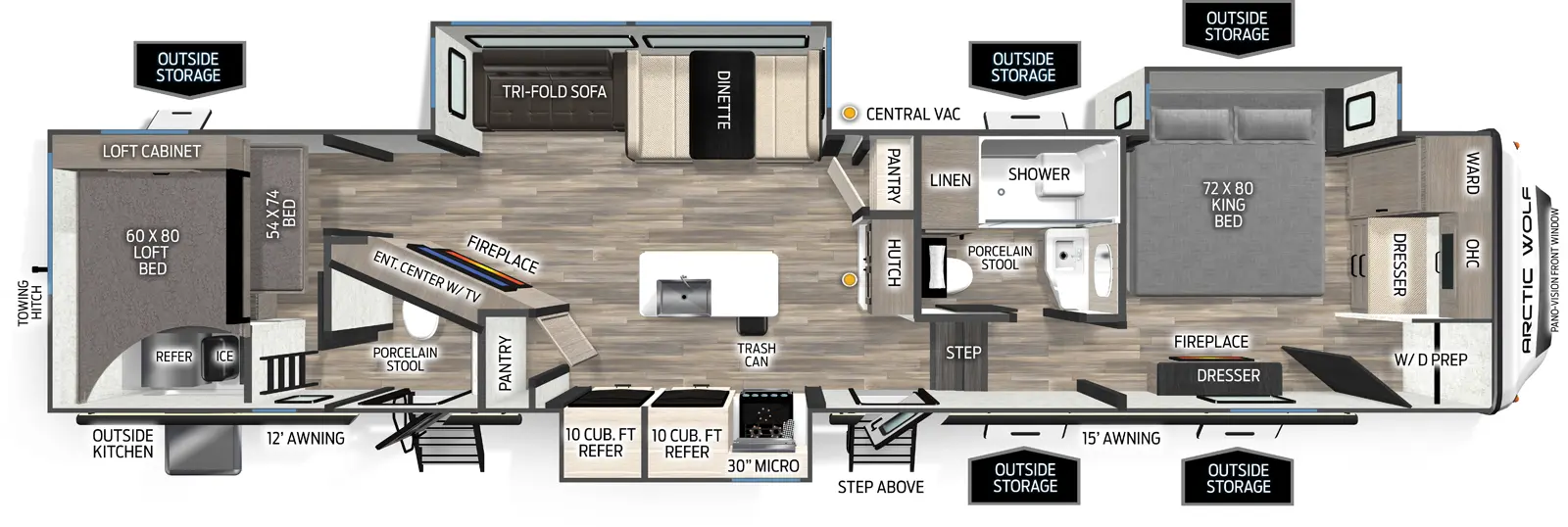 Arctic Wolf 3750SUITE Floorplan